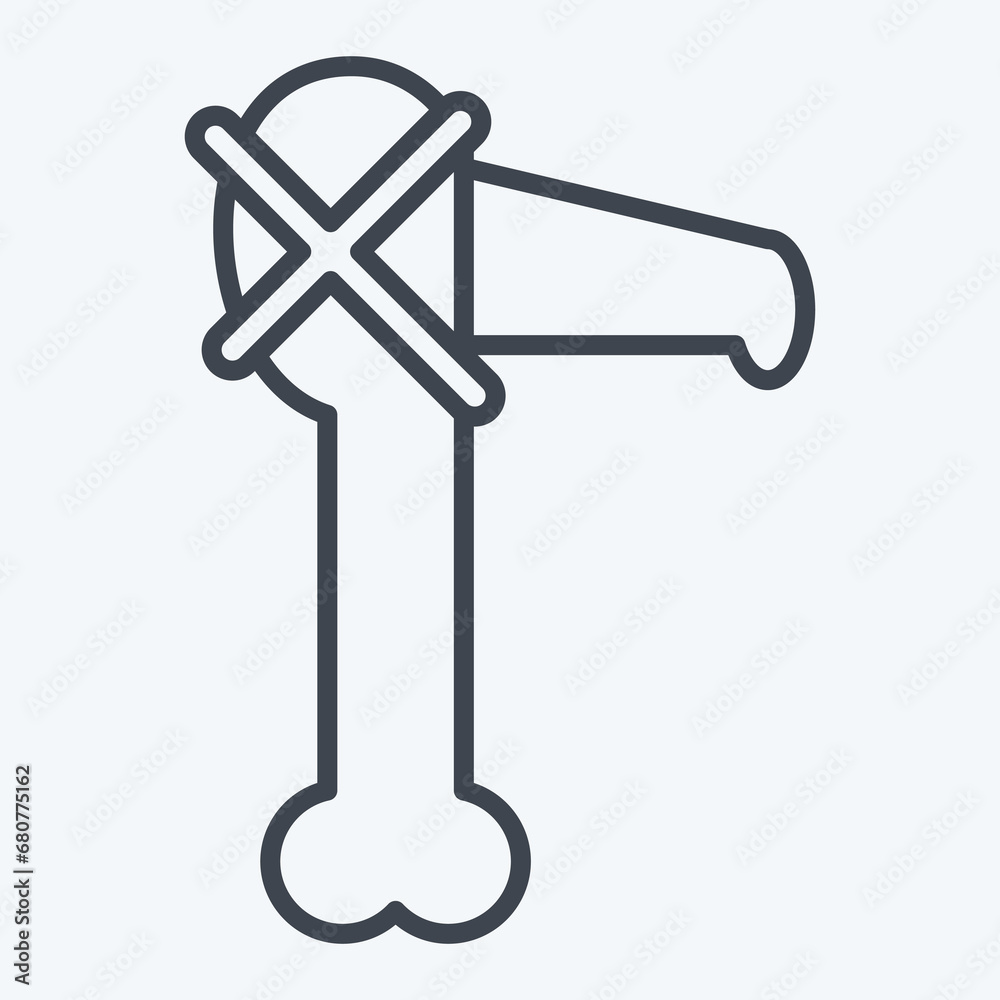 Icon Hoe. related to Prehistoric symbol. line style. simple design editable. simple illustration Icon Hoe. related to Prehistoric symbol. line style. simple design editable. simple illustration