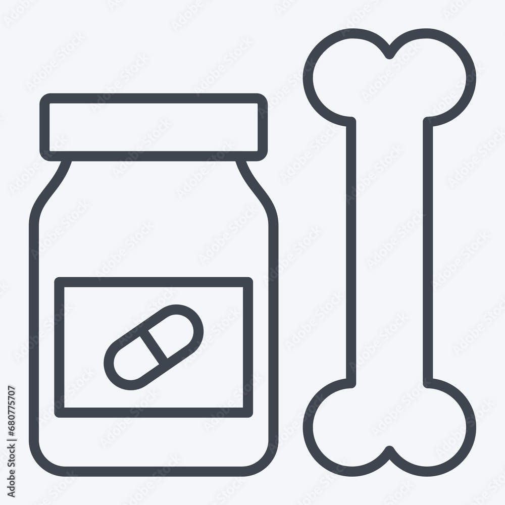 Icon Medicine. related to Orthopedic symbol. line style. simple design editable. simple illustration Icon Medicine. related to Orthopedic symbol. line style. simple design editable. simple illustration