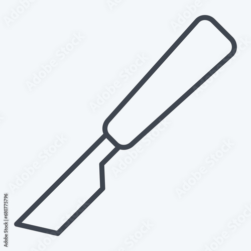 Icon Scalpel. related to Orthopedic symbol. line style. simple design editable. simple illustration