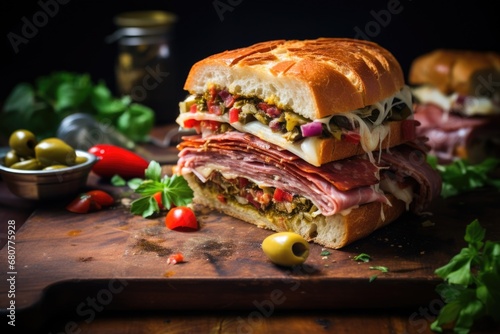 Muffuletta.Mardi Gras food photo