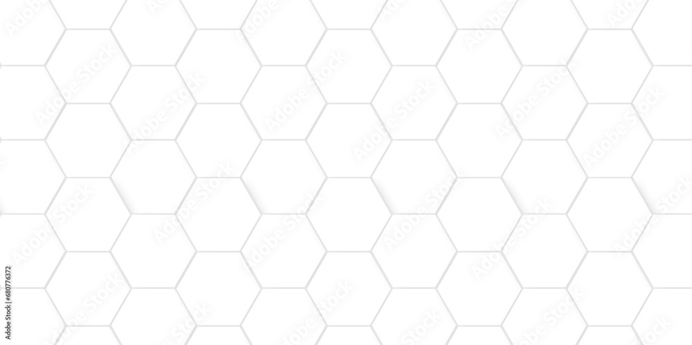 Seamless pattern with hexagon. White Hexagonal Background. Luxury honeycomb grid White Pattern. Vector Illustration. 3D Futuristic abstract honeycomb mosaic white background. geometric mesh cell text. Seamless pattern with hexagon. White Hexagonal Background. Luxury honeycomb grid White Pattern. Vector Illustration. 3D Futuristic abstract honeycomb mosaic white background. geometric mesh cell text.