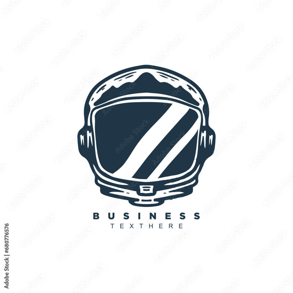 Abstract vector astronaut helmet design illustration