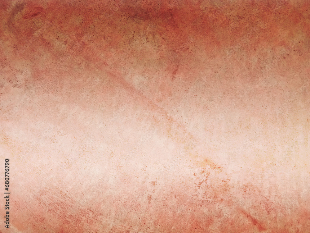 Fototapeta premium Concrete wall cherry pink red orange peach beige creamy abstract background