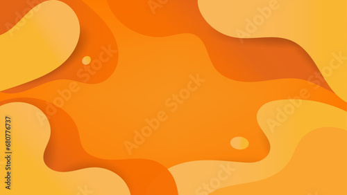 abstract orange background with bubbles and waves.