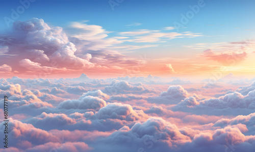 Landscape of clouds in the vast sky
