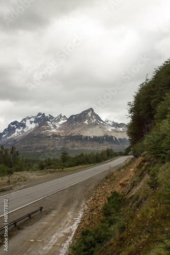 road in the mountains of Tierra Del Fuego