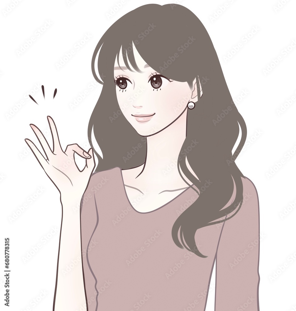 女性・女の子のイラスト素材 女性・女の子のイラスト素材