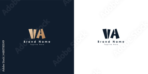 VA Letters vector logo design
