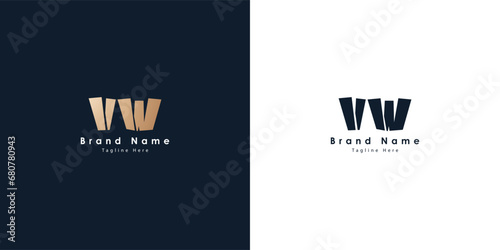 VW Letters vector logo design