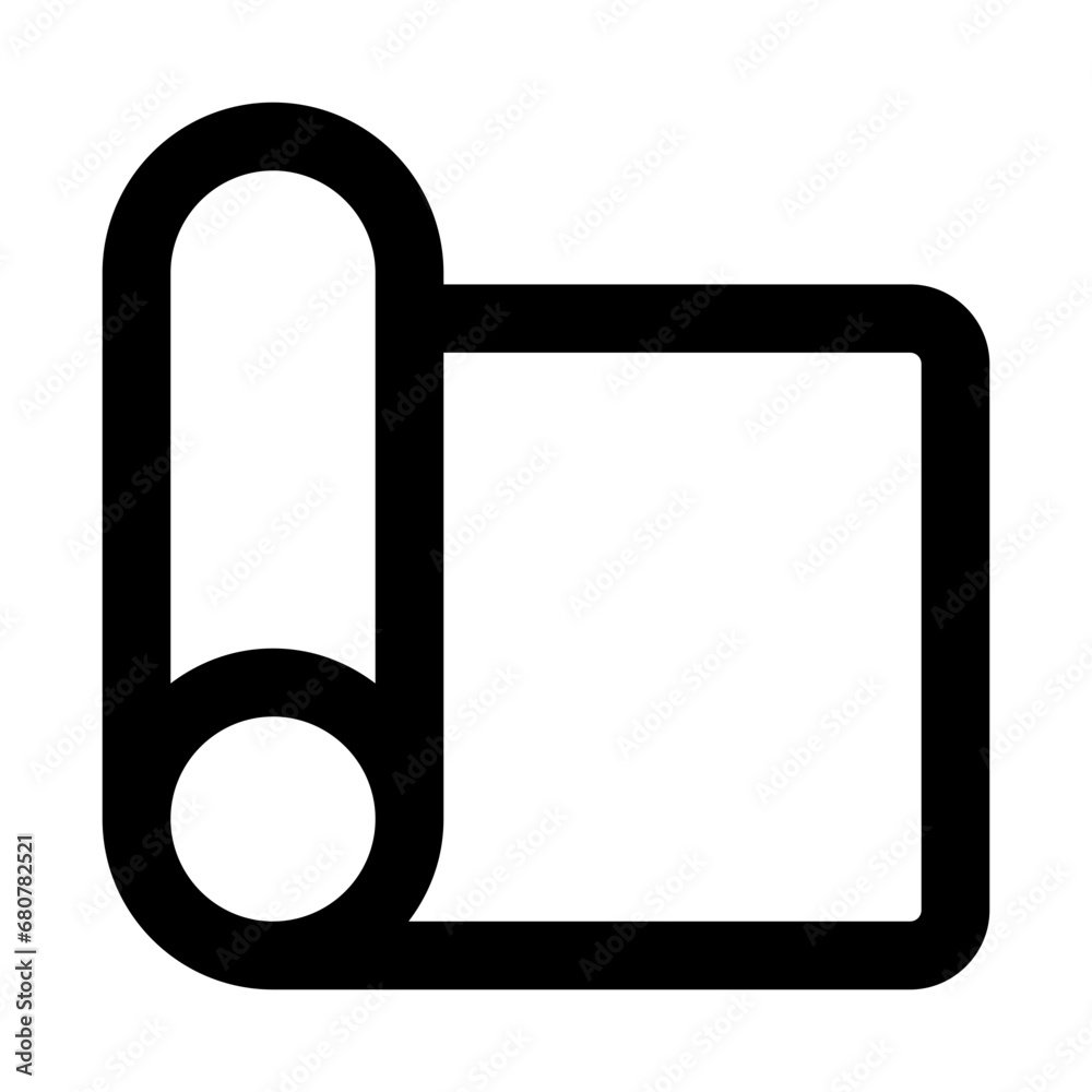 yoga mat line icon yoga mat line icon