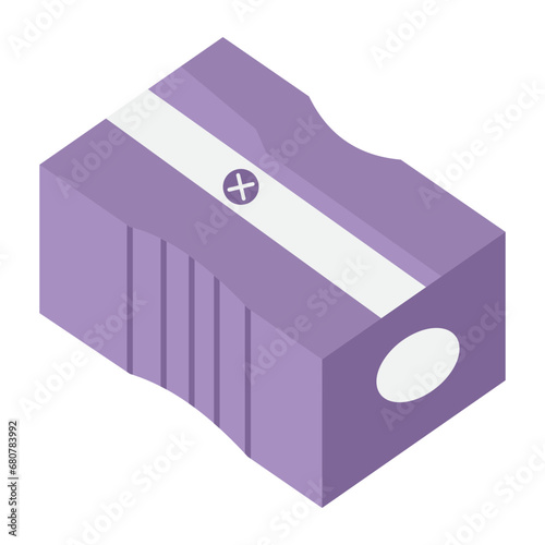 Pencil Sharpener element illustration. Vector illustration with education theme. Back to school.