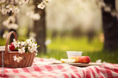 Spring picnic background