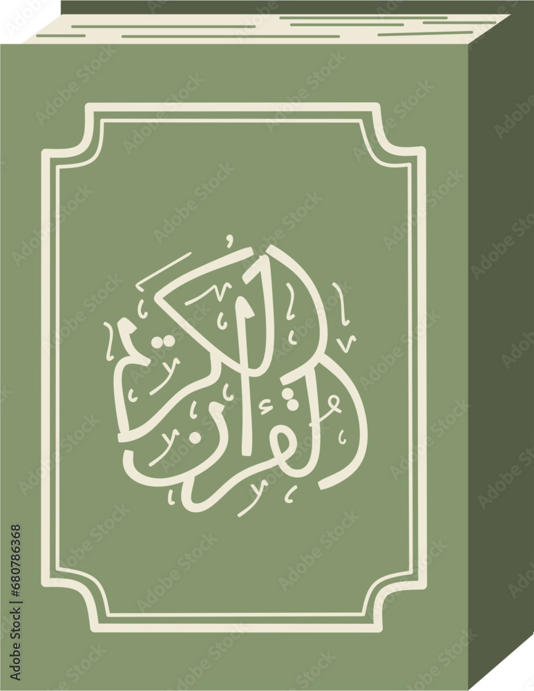 Quran islamic book vector flat illustration Quran islamic book vector flat illustration