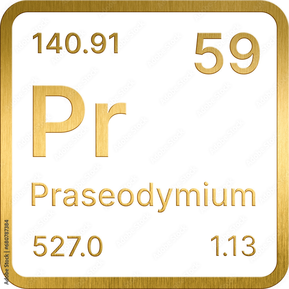 Golden 59. Praseodymium (Pr) Periodic table of the chemical elements Golden 59. Praseodymium (Pr) Periodic table of the chemical elements