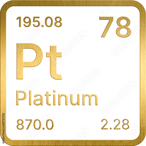 Golden 78. Platinum (Pt) Periodic table of the chemical elements