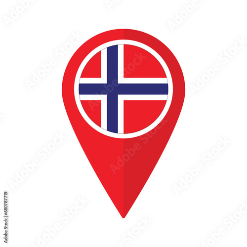 Flag of Norway flag on map pinpoint icon isolated red color Free Download Flag of Norway flag on map pinpoint icon isolated red color - GFXLoad