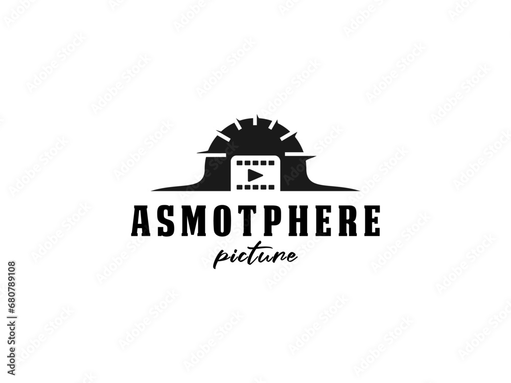 Movie logo with atmospheric symbols