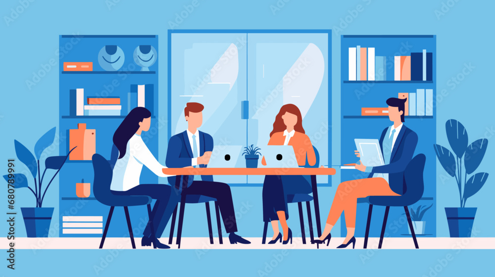 Concept vector illustration of business situation. Concept vector illustration of business situation.