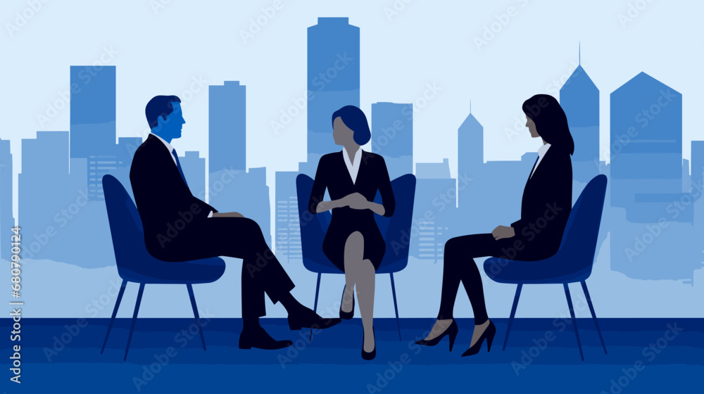 Concept vector illustration of business situation. Concept vector illustration of business situation.