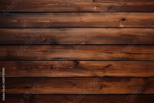 Vintage wooden dark brown horizontal boards. Background for design
