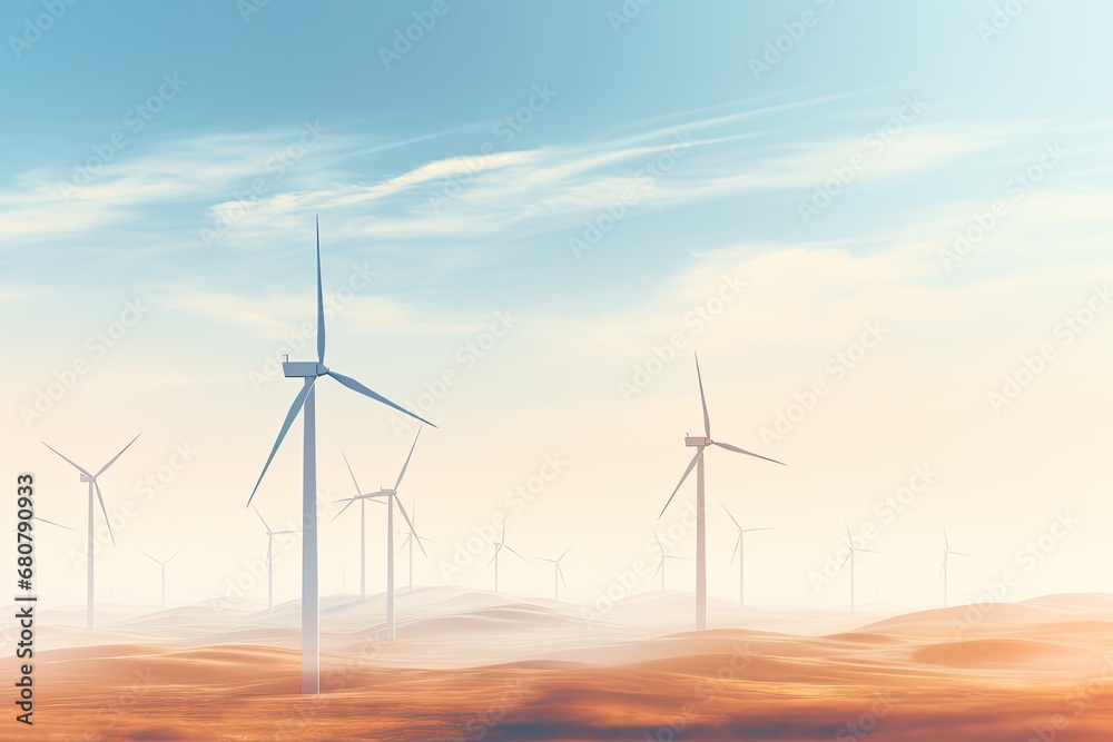 Wind turbines background