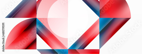 Minimalist marvel - squares and circles unite in harmonious geometry. Muted tones weave serene backdrop where structured tiles form dance of timeless elegance, epitomizing modern simplicity