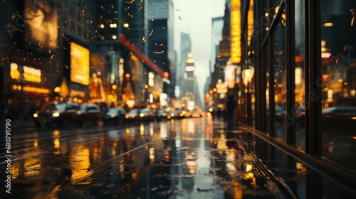 Street View Modern Cityscapes Rainy Background , Wallpaper Pictures, Background Hd © MI coco