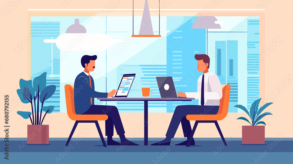Concept vector illustration of business situation. Concept vector illustration of business situation.