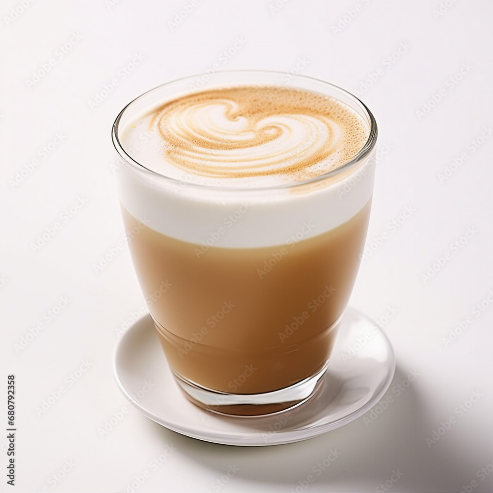 Cappucino with a white background Cappucino with a white background