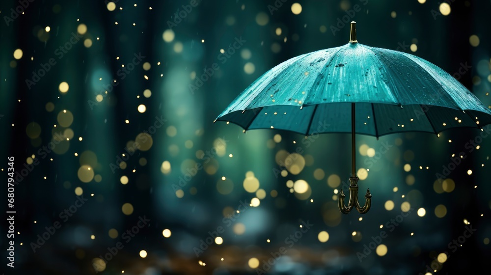 Rain On Umbrella Weather Concept , Wallpaper Pictures, Background Hd