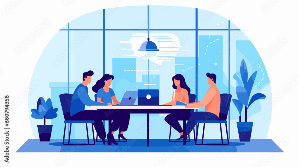 Concept vector illustration of business situation. Concept vector illustration of business situation.