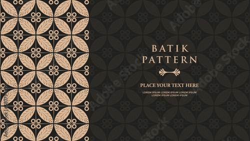 Luxury and elegant vector Javanese ethnic batik pattern template