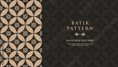 Obraz na płótnie Luxury and elegant vector Javanese ethnic batik pattern template