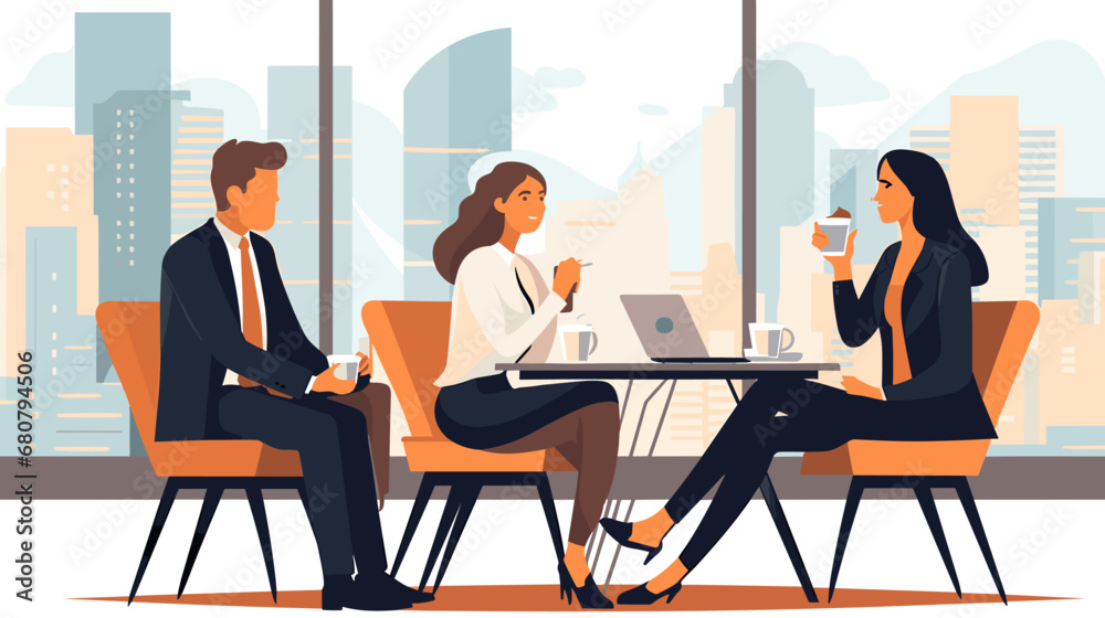 Concept vector illustration of business situation. Concept vector illustration of business situation.