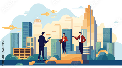 Concept vector illustration of business situation.