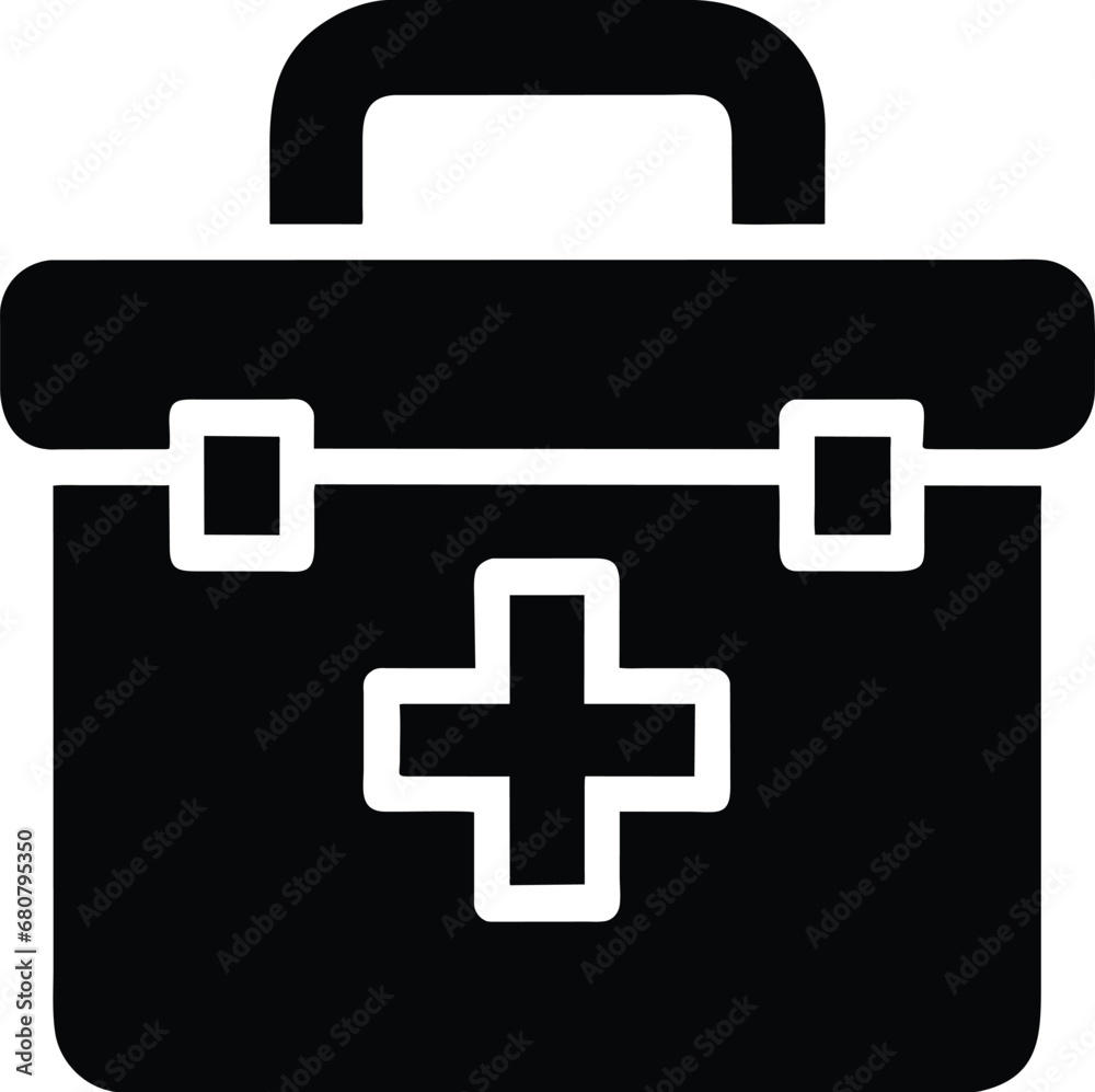 Symbolic icons related to medical toolbox Symbolic icons related to medical toolbox