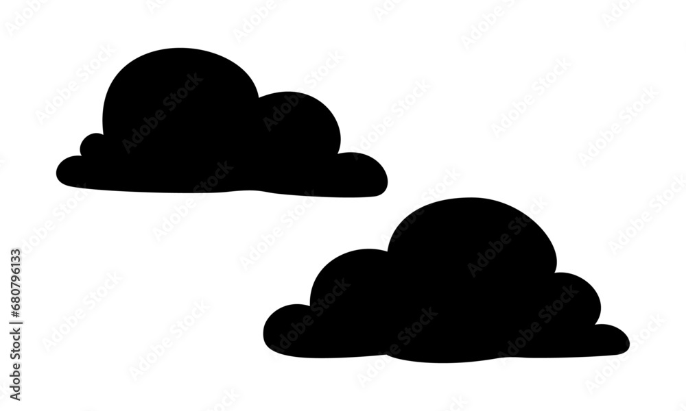 Vector Clouds on White Background Vector Clouds on White Background