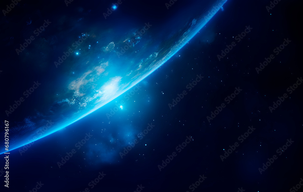 Fototapeta premium 宇宙空間 銀河系の惑星