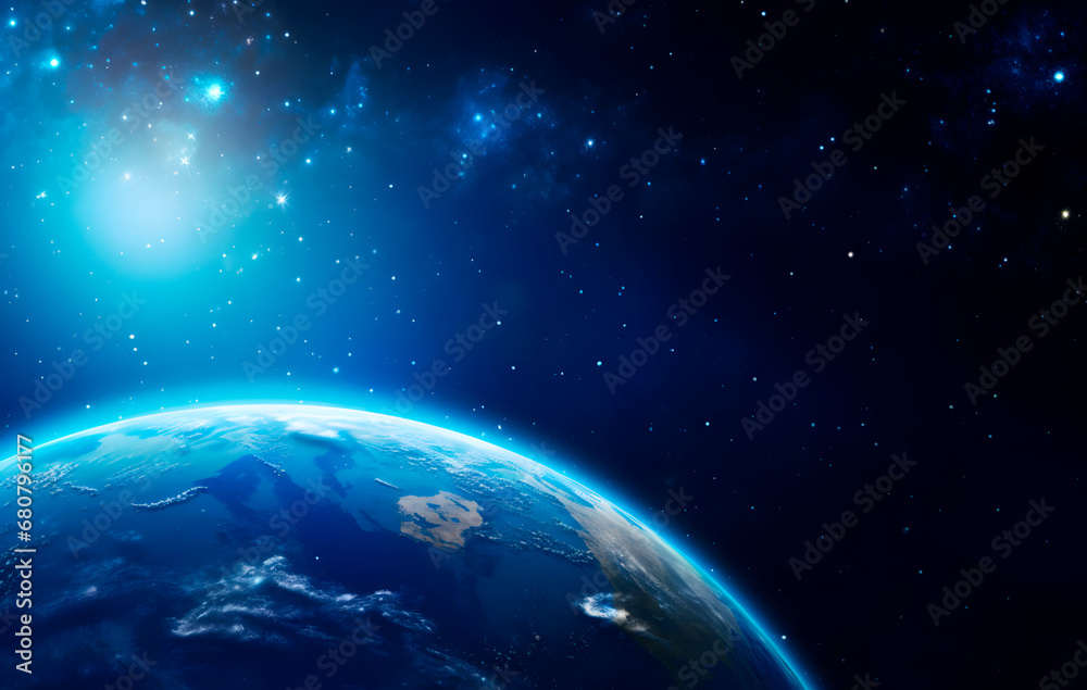 Obraz premium 宇宙空間 銀河系の惑星