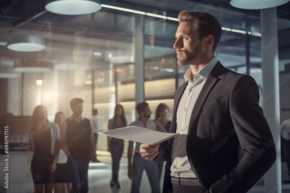 Meeting Mastery: Speaker Leads with Authority in a Business Meeting, Crafting a Persuasive Pitch. Generative AI Meeting Mastery: Speaker Leads with Authority in a Business Meeting, Crafting a Persuasive Pitch. Generative AI