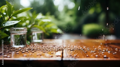 Empty Wooden Table Top Foreground Wet   Wallpaper Pictures  Background Hd