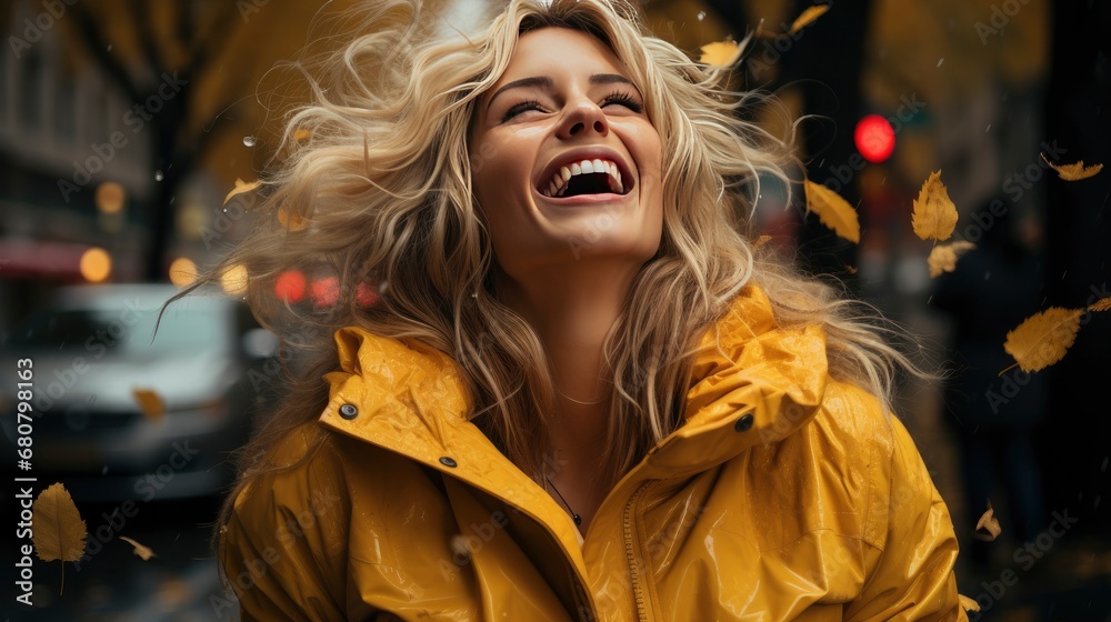 Girl Smiles Spins Laughs Rain Falls , Wallpaper Pictures, Background Hd