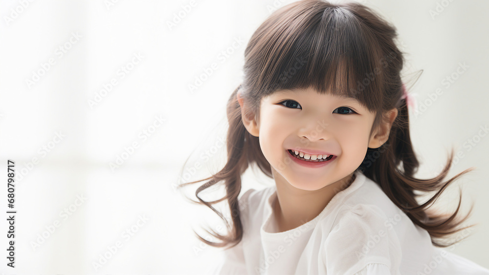 Portrait of beautiful asian little girl smiling Portrait of beautiful asian little girl smiling