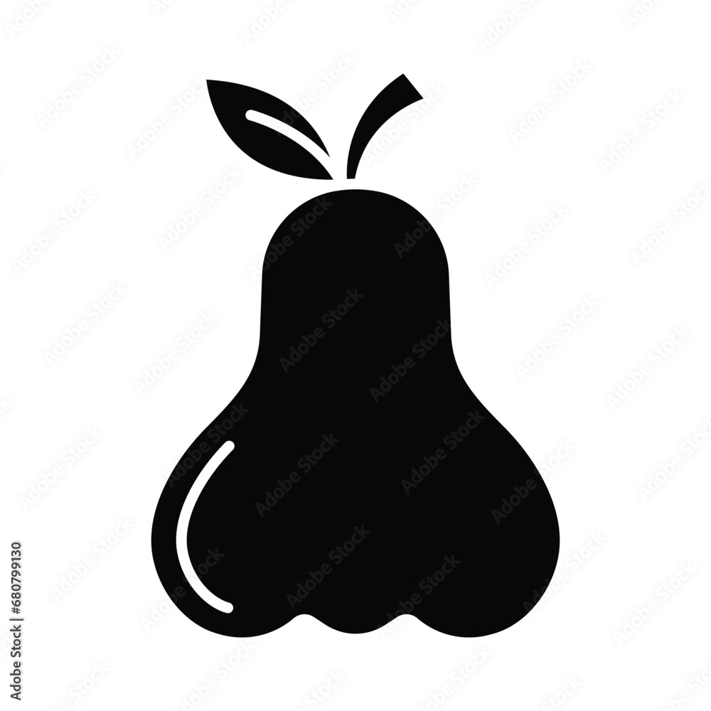 Rose apple fruit icon vector on trendy design Rose apple fruit icon vector on trendy design
