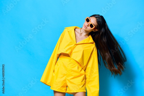 woman lifestyle sunglasses trendy yellow fashion girl beauty attractive beautiful young © SHOTPRIME STUDIO