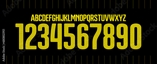 font vector team borussia dortmund BVB away 2014 - 2015 kit sport style. soccer font. football style font with dynamic lines. bundesliga font. sports style letters and numbers for soccer team