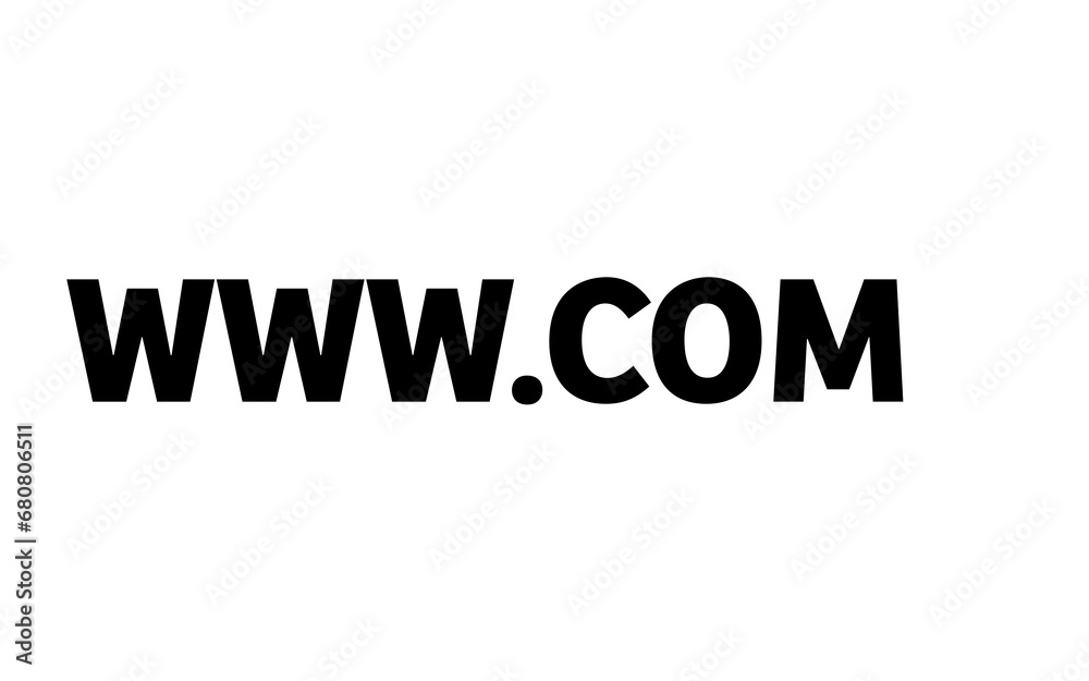 Digital png illustration of www com website text on transparent background