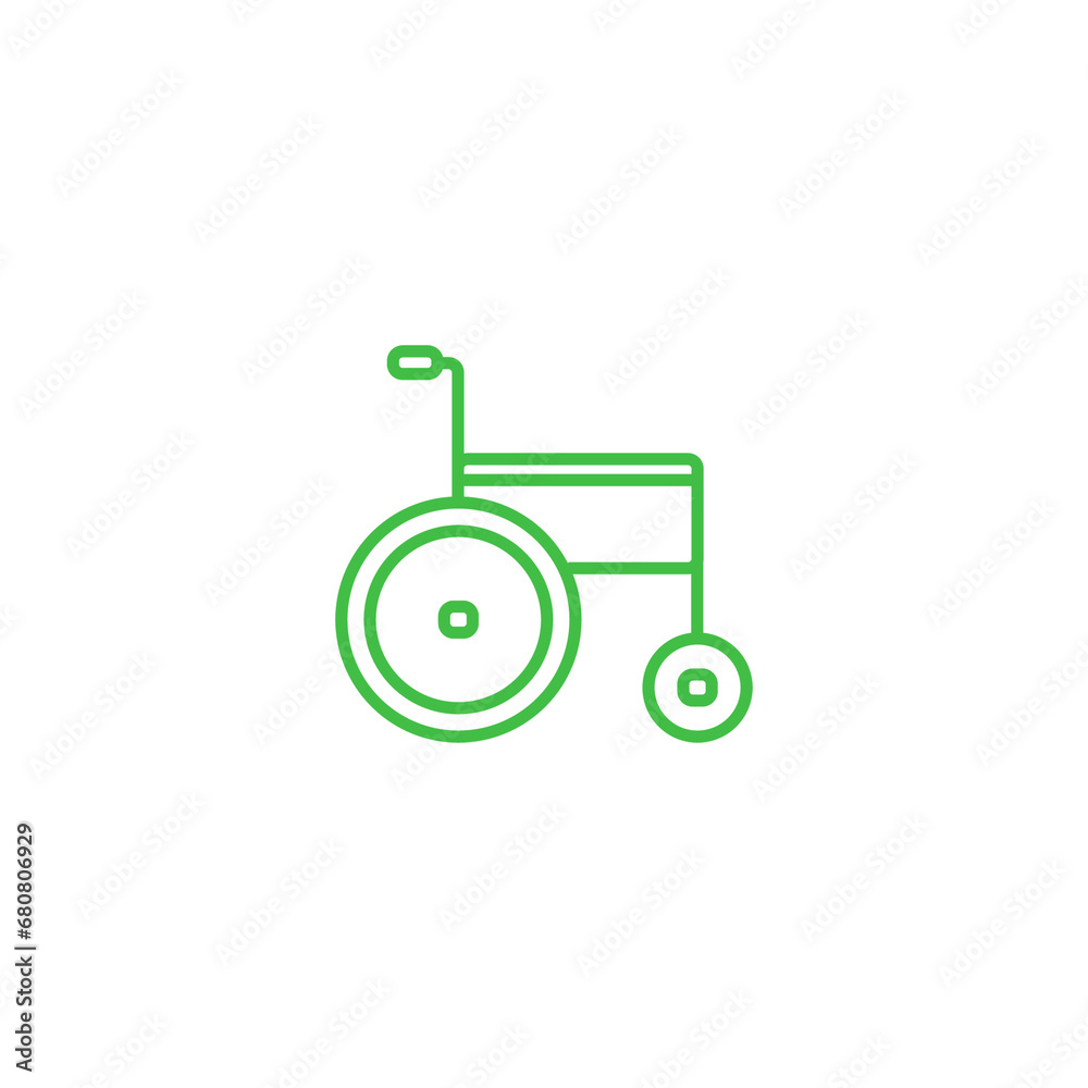 Digital png illustration of green wheelchair on transparent background Digital png illustration of green wheelchair on transparent background