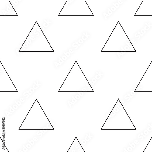 Digital png illustration of rows of white triangles with copy space on transparent background
