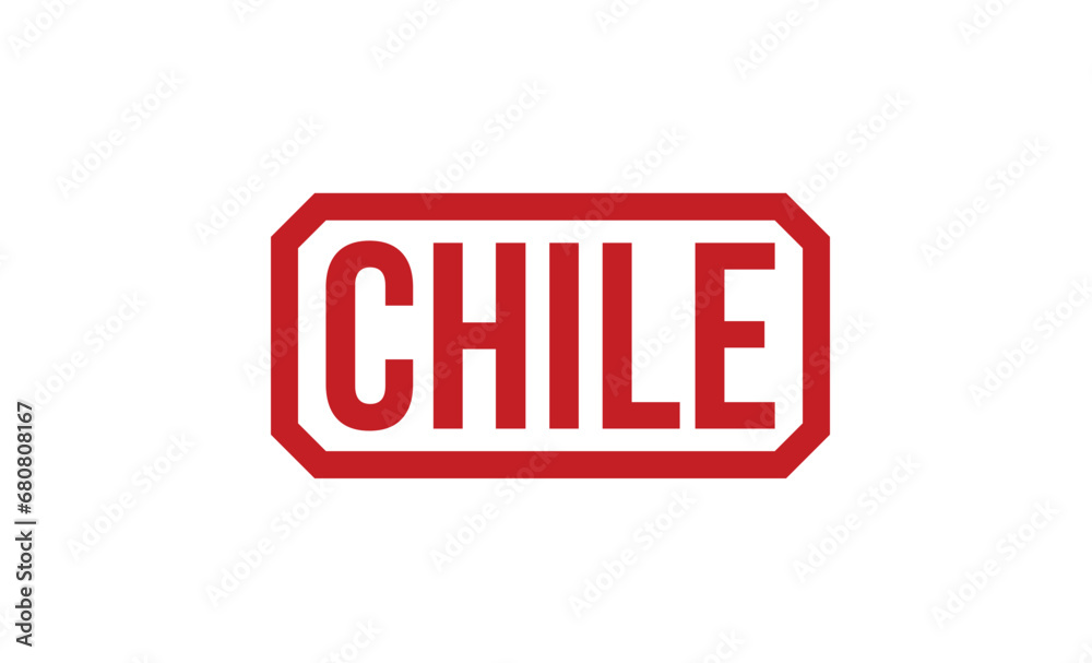Chile stamp red rubber stamp on white background. Chile stamp sign. Chile stamp. Chile stamp red rubber stamp on white background. Chile stamp sign. Chile stamp.